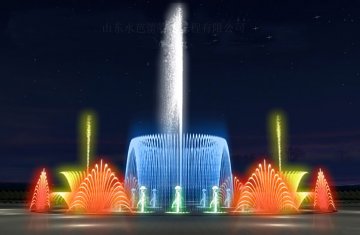 广场喷泉设计效果图